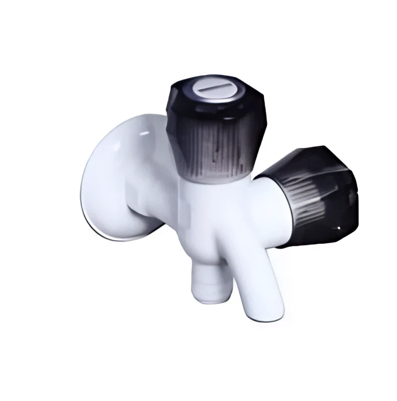 Wall-mounted two-way bib tap with idependent valves for dual water control