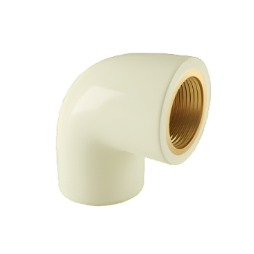 CPVC elbow with brass insert for plumbing pipe connections