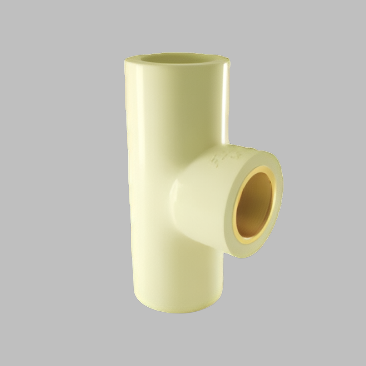 Finolex CPVC tee with brass insert for plumbing systems
