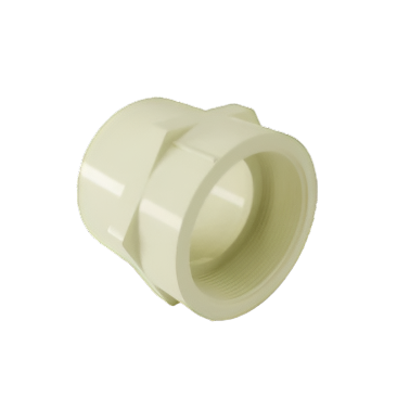 Finolex CPVC FTA SDR-11 female threaded adapter in various sizes (3/4” to 1-1/2”) made from durable CPVC material, designed for connecting CPVC pipes to metal or plastic male-threaded plumbing fittings in high-pressure hot and cold water systems.