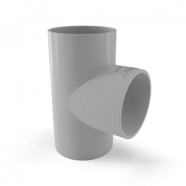 Finolex SWR Tee Double Socket – T-shaped PVC fitting with double sockets for connecting three SWR (Soil, Waste, and Rainwater) pipes in drainage systems.
