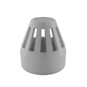 Finolex SWR Vent Cowl – dome-shaped PVC fitting used to cover and protect vertical SWR vent pipes while allowing airflow in drainage systems.