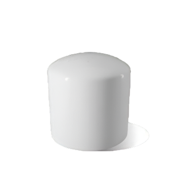 Finolex uPVC end cap – a white plastic plumbing fitting used to seal the end of a uPVC pipe in water supply systems.
