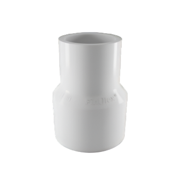 Finolex uPVC reducer – a white plastic plumbing fitting designed to connect two uPVC pipes of different diameters in water supply systems.
