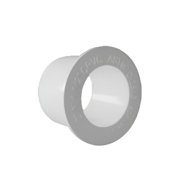 Finolex uPVC reducing bush – a durable white plastic plumbing fitting designed to connect pipes of different diameters in water supply systems.