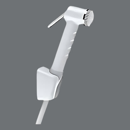 Deluxe adjustable shower head with chrome finish, multi-spray settings, and swivel design for personalized water flow