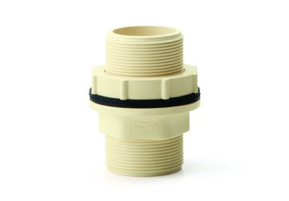 Prince Flow Guard Plus CPVC Tank Connector SCH-80 3/4-inch and 1-inch fitting designed for secure pipe connections to water tanks in high-pressure plumbing systems
