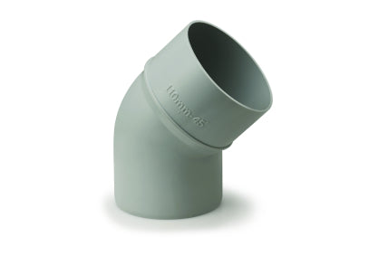 Prince Ultrafit SWR 45-degree uPVC bend fitting, available in 75mm and 110mm sizes, designed for angled connections in soil and waste drainage systems.
