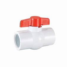 Prince uPVC SCH-80 ball valve in 15mm, 20mm, and 25mm sizes, durable shut-off valve for plumbing and industrial fluid control applications
