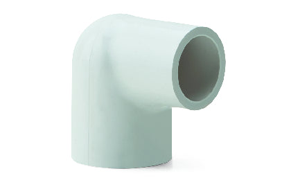 Prince uPVC SCH-80 reducing elbow fitting, 25x20mm, gray right-angle pipe connector for plumbing applications
