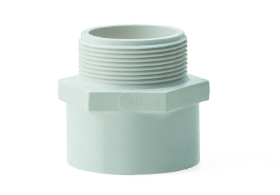 Prince uPVC Schedule 80 Male Threaded Adapter (MTA) in 20mm and 25mm sizes, used to connect uPVC pipes to threaded fittings in high-pressure systems.