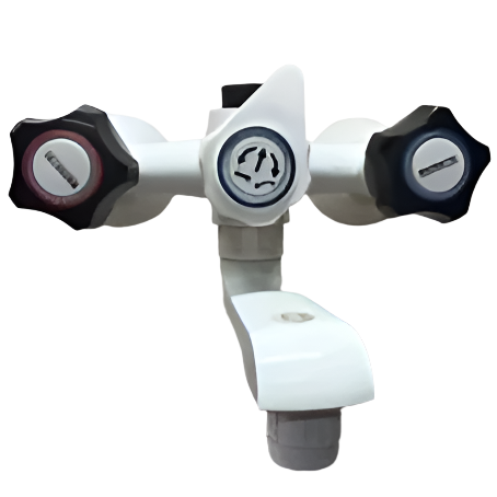 Watertec wall mixer tap with ergonomic handles and durable brass body for bathroom use