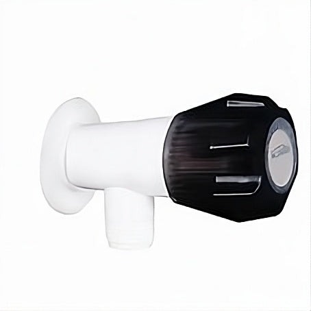 High-quality chrome-plated right angle stop valve with compression fitting for precise water shut-off