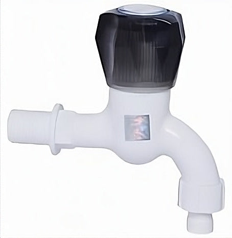 Durable brass washing machine tap with easy-turn handle and standard hose connector