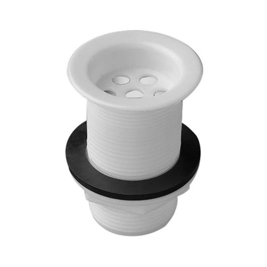 Threaded polymer waste coupling for sinks, designed for secure drainage and easy installation.